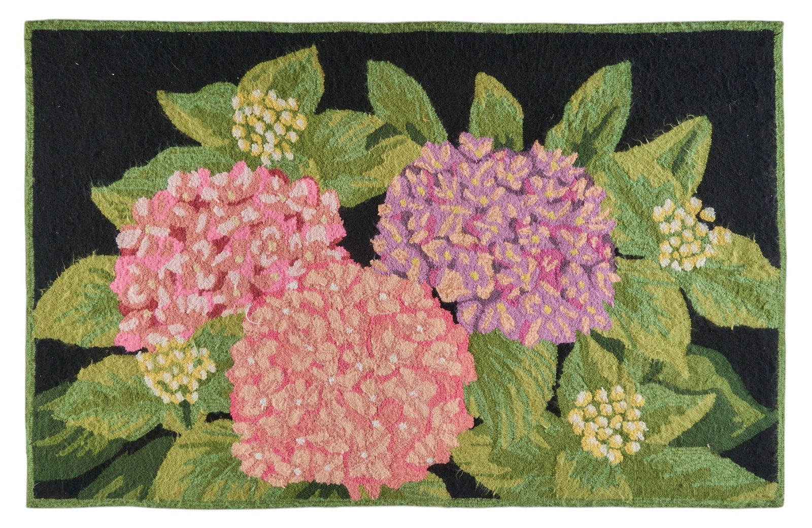 Floral Area Rug, 4 ft. x 2 ft. 6 in.: Floral motif area rug 4 ft. x 2 ft. 6 in. Provenance: Property from a home in Palo Alto, California 