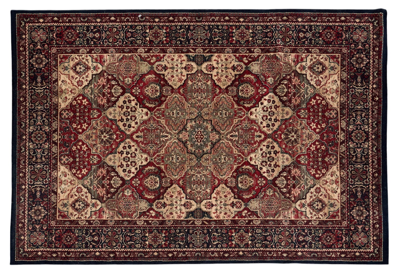 Area Rug, 7 ft. 7 in. x 5 ft. 3 in.: Rug with medallion pattern 7 ft. 7 in. x 5 ft. 3 in.