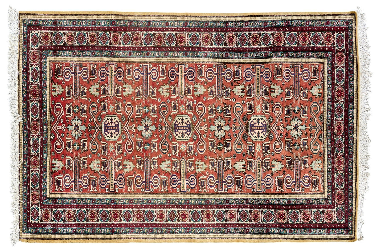 Hand-Knotted Rug, 7 ft. x 4 ft. 7 in.: Hand-knotted rug ft. x 4 ft. 7 in.