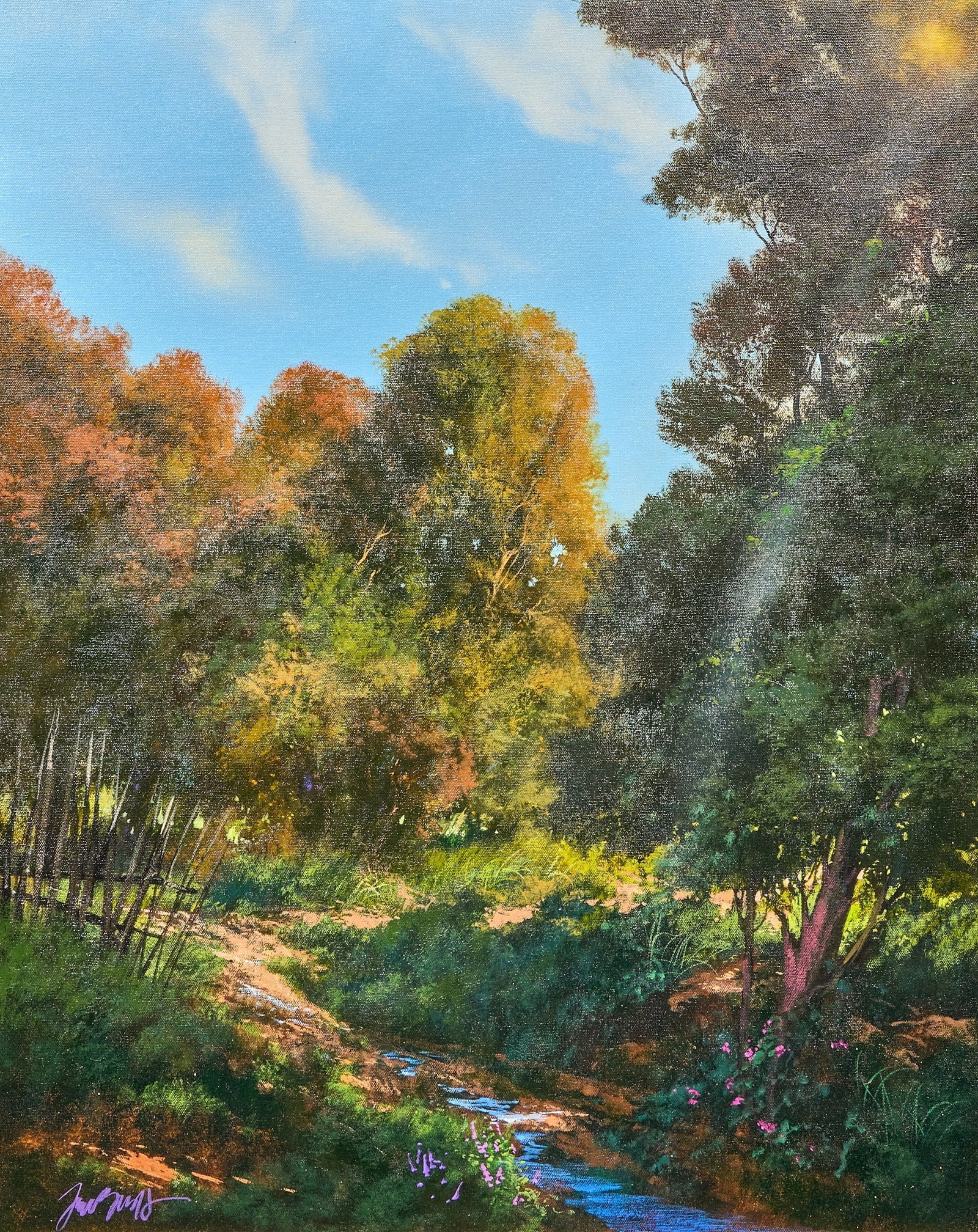 Dale TerBush, “When You Find the Path That Leads Back to Your Heart: Dale TerBush (California / Arizona, b. 1948), “When You Find the Path That Leads Back to Your Heart”, oil on canvas, signed lower left sight 30 x 24 in., frame: 41 x 35
