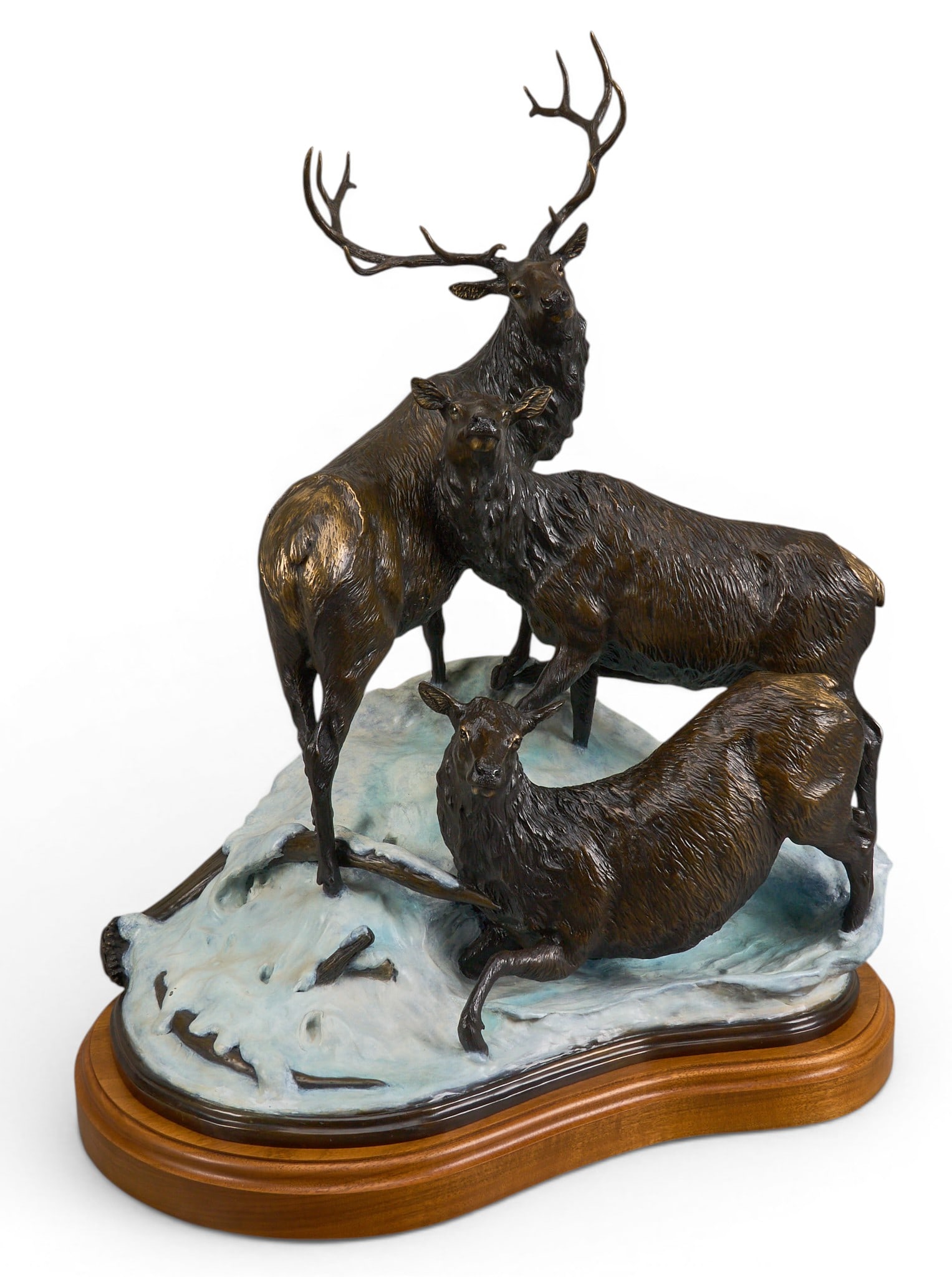 Sam Terakedis, "Movin' Out": Sam Anton Terakedis (Amer., b. 1952), "Movin’ Out", artist-cast bronze sculpture on wooden base, with incised signature, edition number 4/20, and date, 2000 height 29.5 in. x