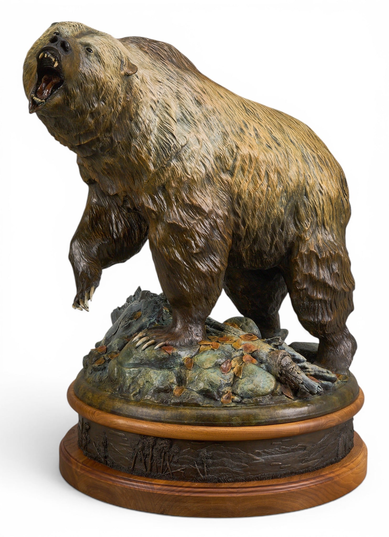 Sam Terakedis, "The Intimidator": Sam Terakedis (Amer., b. 1952), "The Intimidator", artist-cast bronze sculpture on wooden base, with incised signature, edition number 11/20, and date, 2010, with sculptural bronze frie