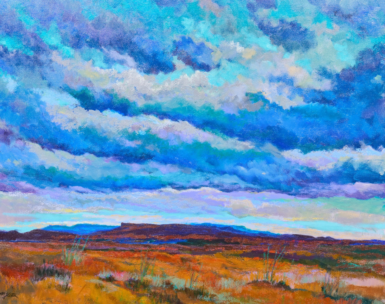 Michael Etie, "Storm Clouds": Michael Etie (Texas, b. 1948), "Storm Clouds", oil on canvas, signed lower left sight: 24 x 30 in., frame: 35.5 x 29 in. Provenance: Property from the collection of the artist, Aus