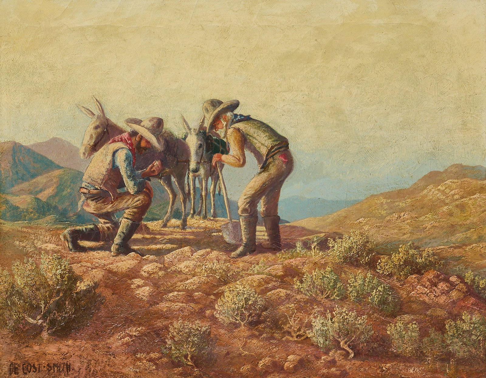 De Cost Smith, "To Advise": De Cost Smith (New York, 1864-1939), "To Advise", oil on canvas, signed lower left sight: 16 x 21 in., frame: 20 x 24 in. Provenance: Property from a home in Prairie Village, Kansas De Cost