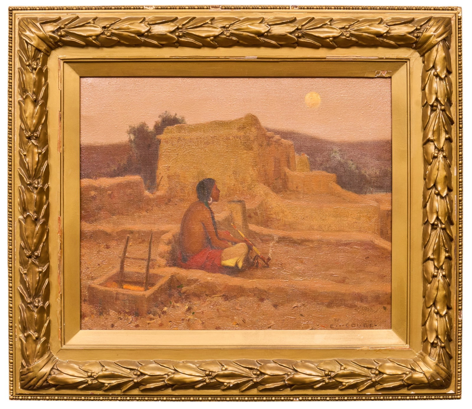 Eanger Irving Couse, Seated Man with Pipe - 2