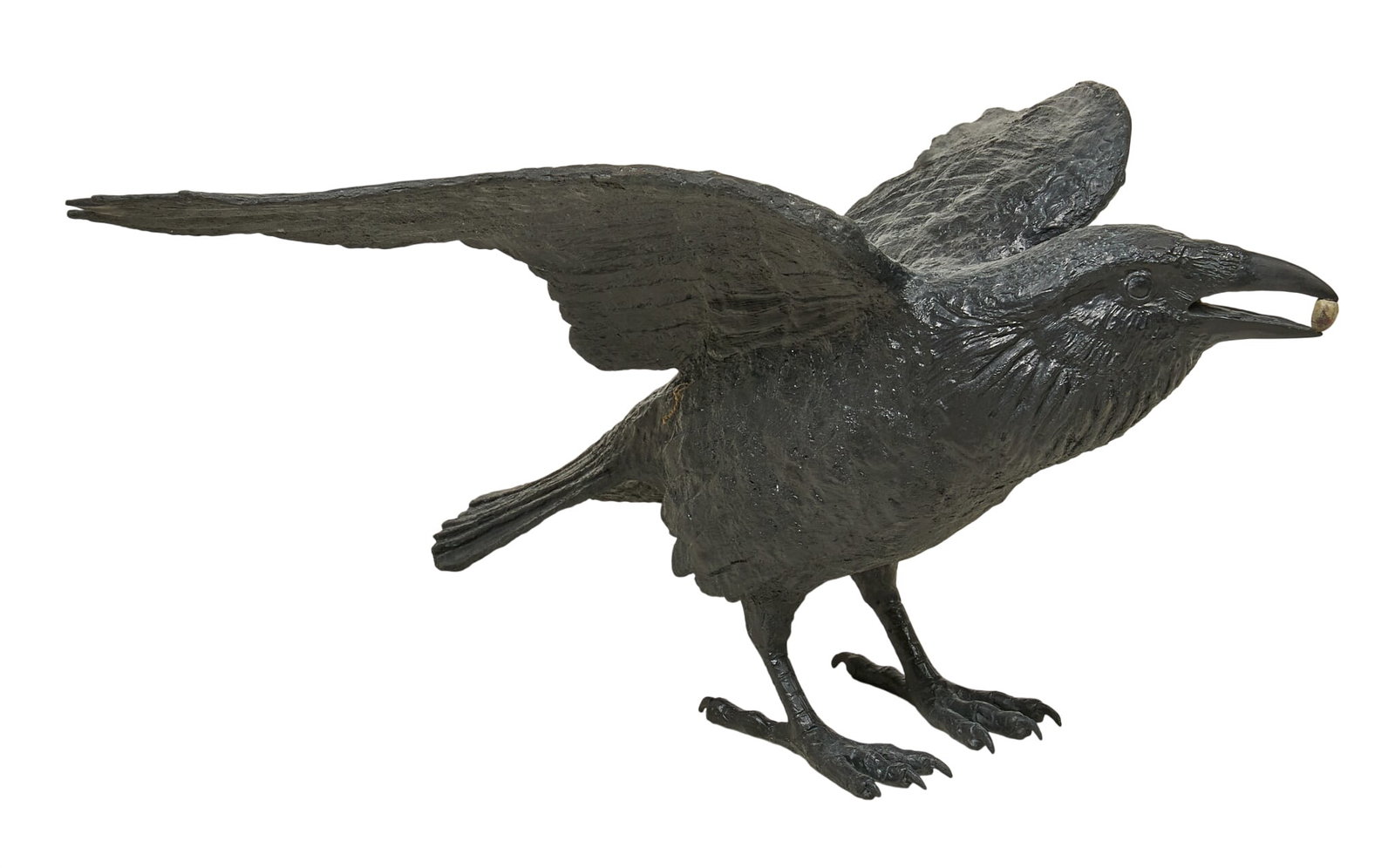 Jim Eppler, "Raven VI D": Jim Eppler (Texas / California, b. 1950), "Raven VI D", artist-cast bronze sculpture, with incised signature and edition number 18/50, freestanding height 12 in x width 22.5 x depth 24 in