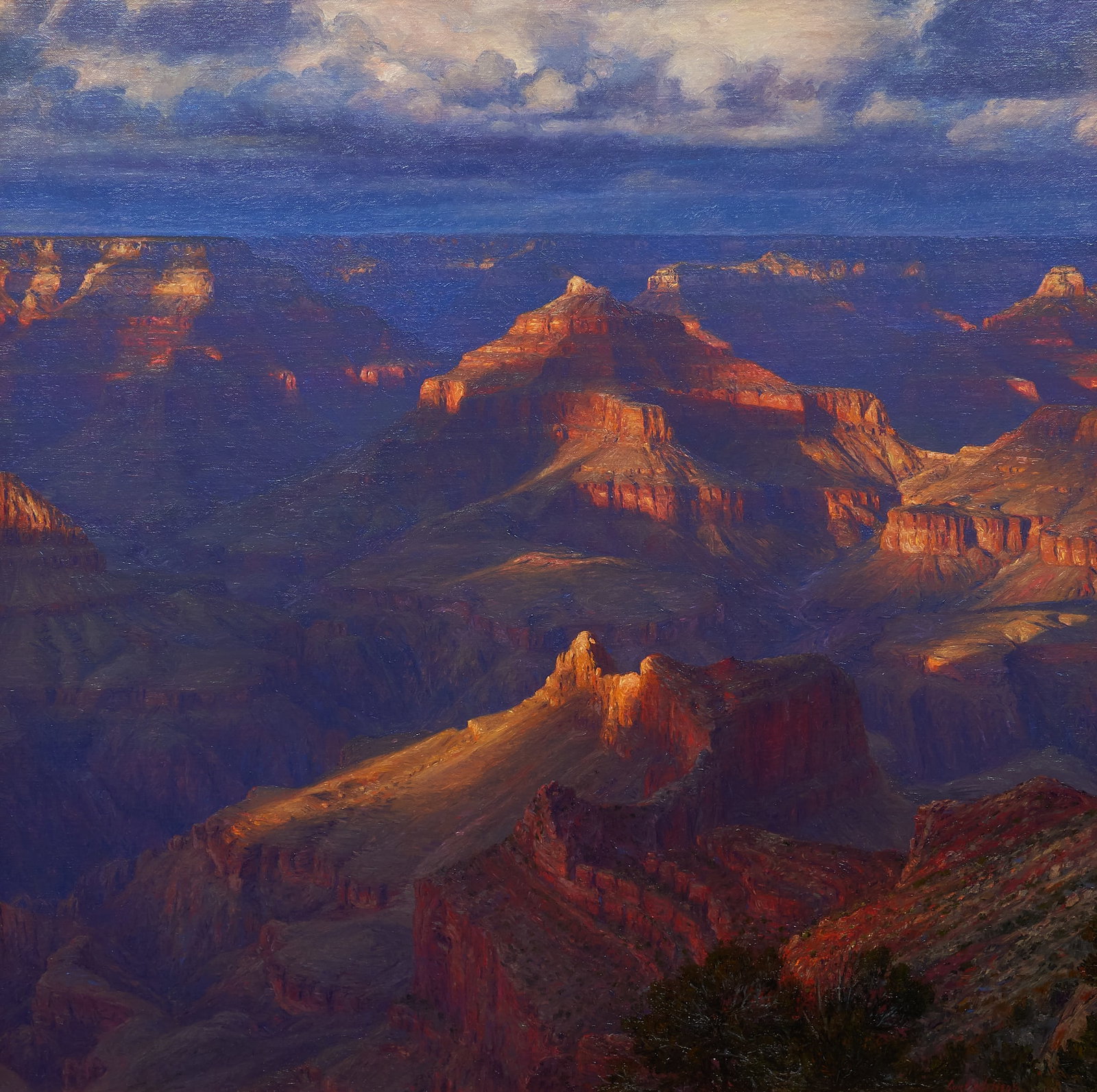 Curt Walters, "Gambogian Glow": Curt Walters (Arizona / New Mexico, b. 1950), "Gambogian Glow", oil on wood panel, signed lower right, titled verso, with Prix de West Invitational label affixed to the verso sight: 28