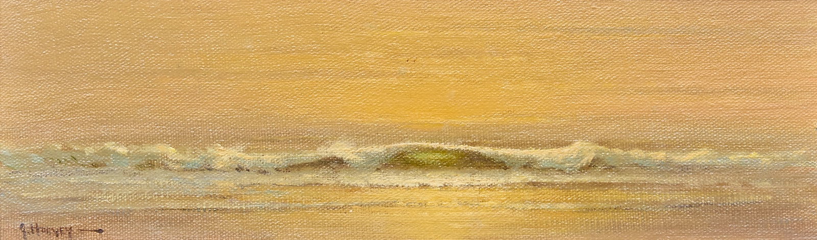 G. Harvey, South Padre Island: G. Harvey (Gerald Harvey Jones, Texas, 1933-2017), South Padre Island, oil on canvas board, signed lower left, dated by the family to 1966 sight: 4 x 12 in., frame: 14 x 22 in. Provenance: