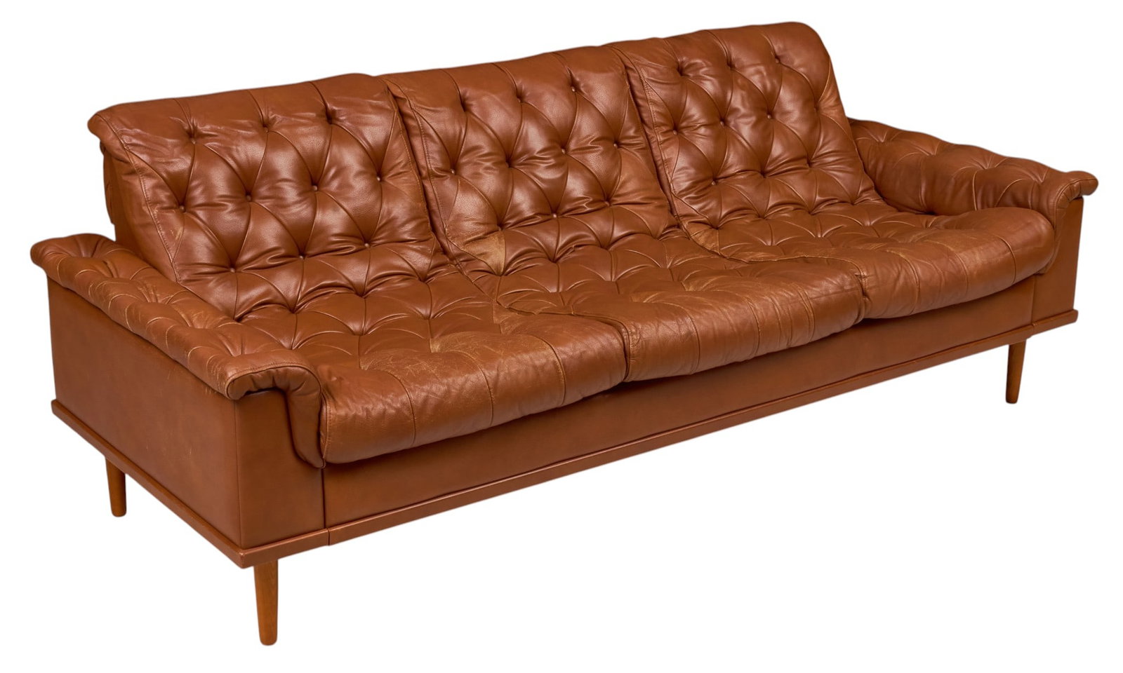 Danish Mid-Century Tufted Leather Sofa (1 of 4)