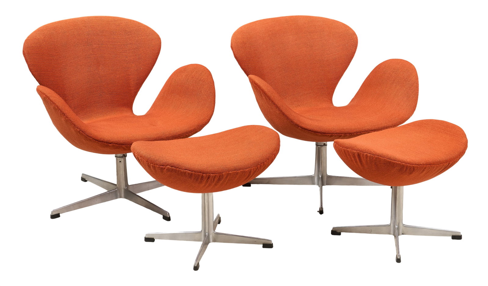 Fritz Hansen, Pair of Swan Chairs with Ottomans (1 of 4)
