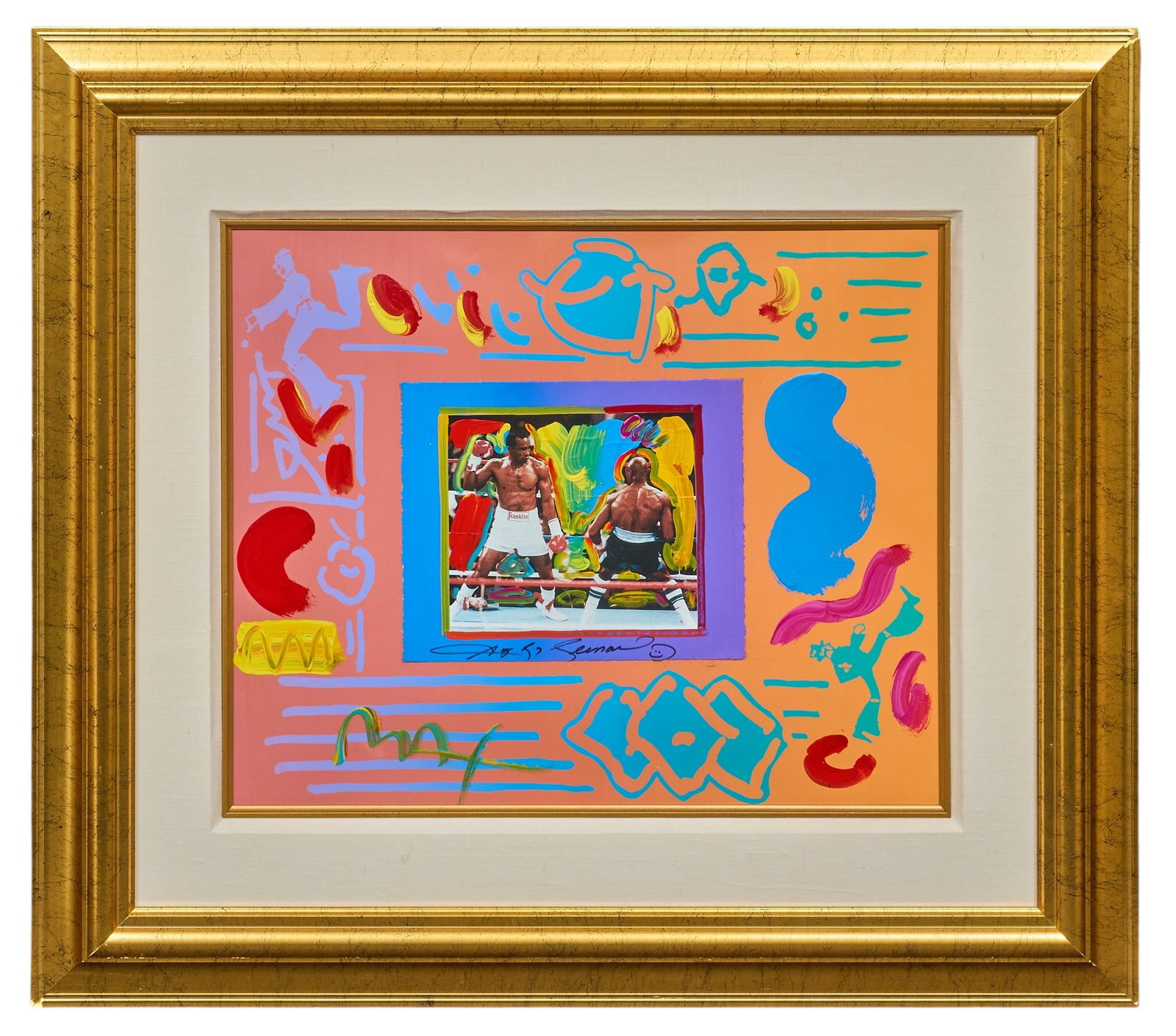 Peter Max, "Sugar Ray Collage" - 2