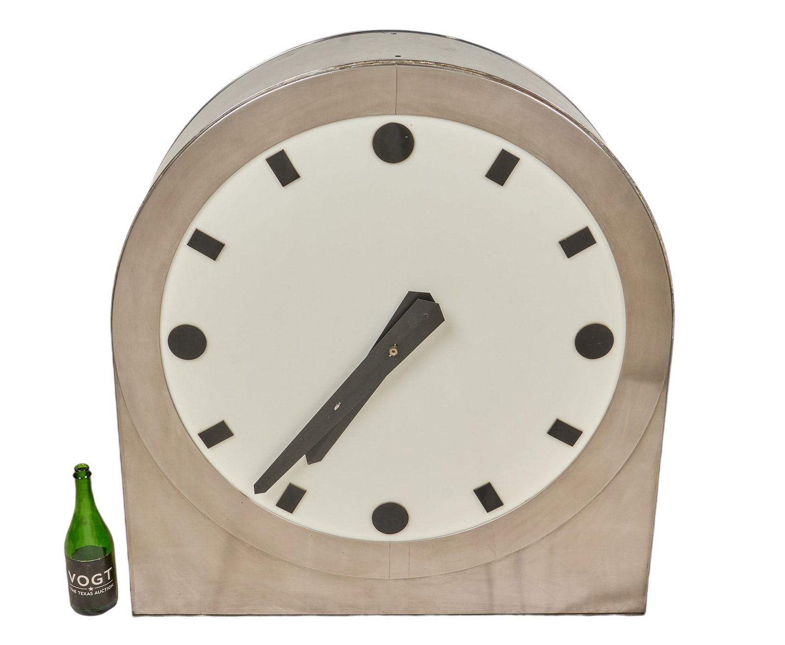 Large Machine-Age Master Style Lighted Clock - 3