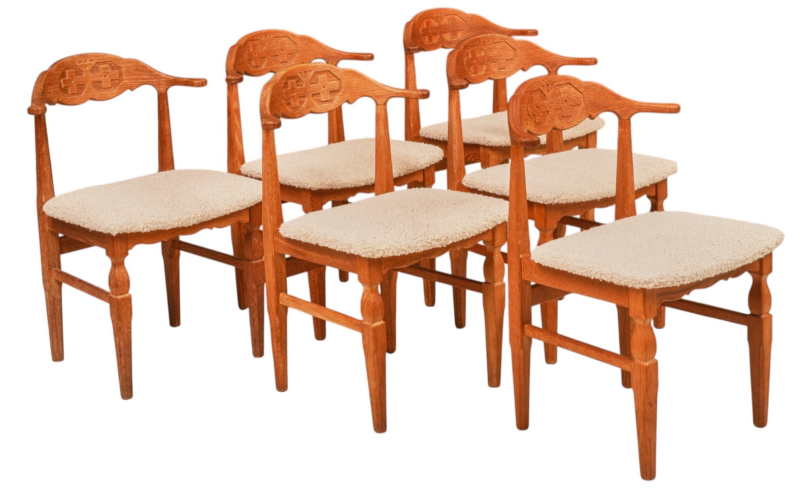 Set of (6) Henning Kjaernulf Dining Chairs (1 of 6)