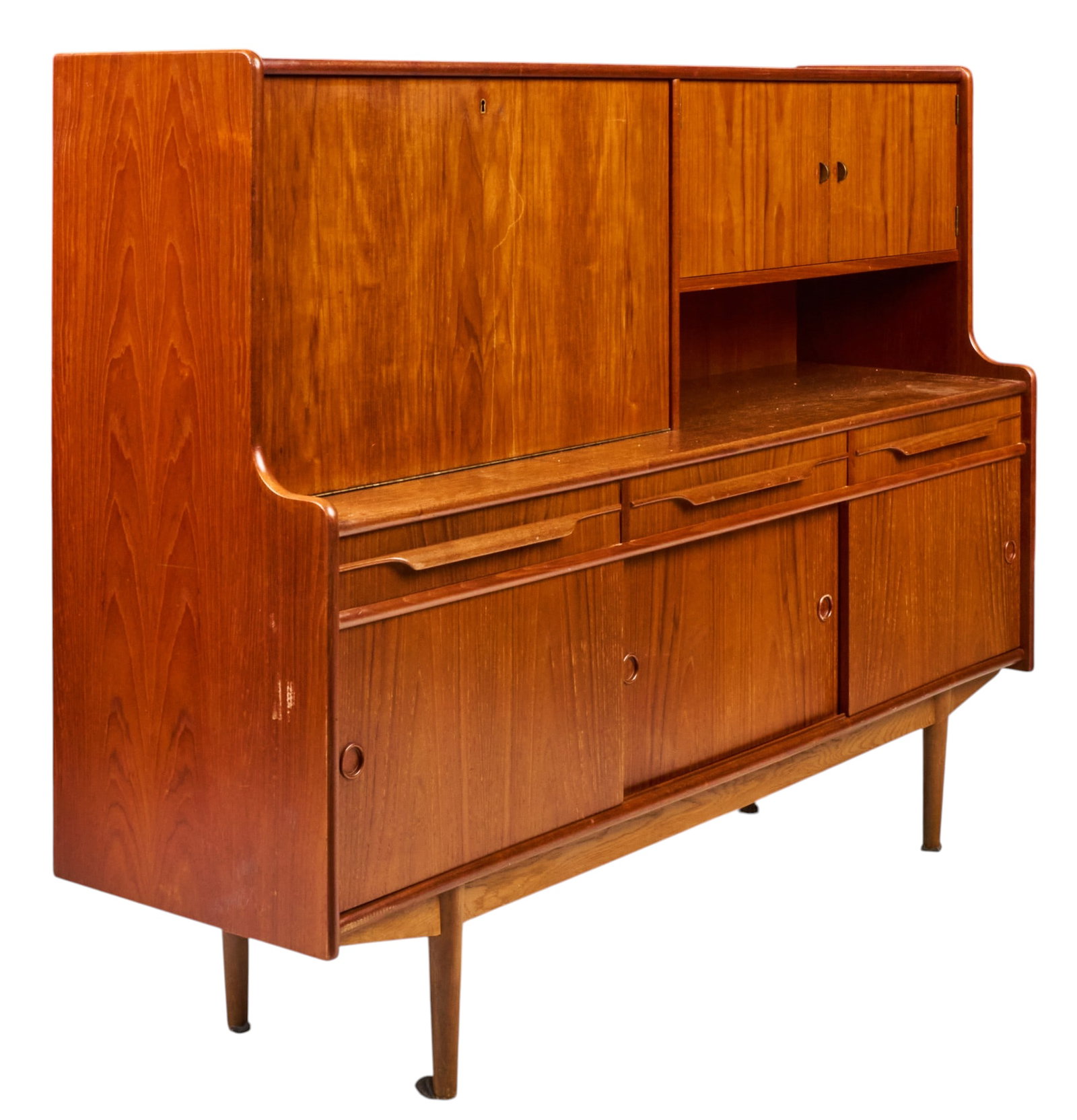 Danish Mid-Century Teak Secretary Cabinet (1 of 4)