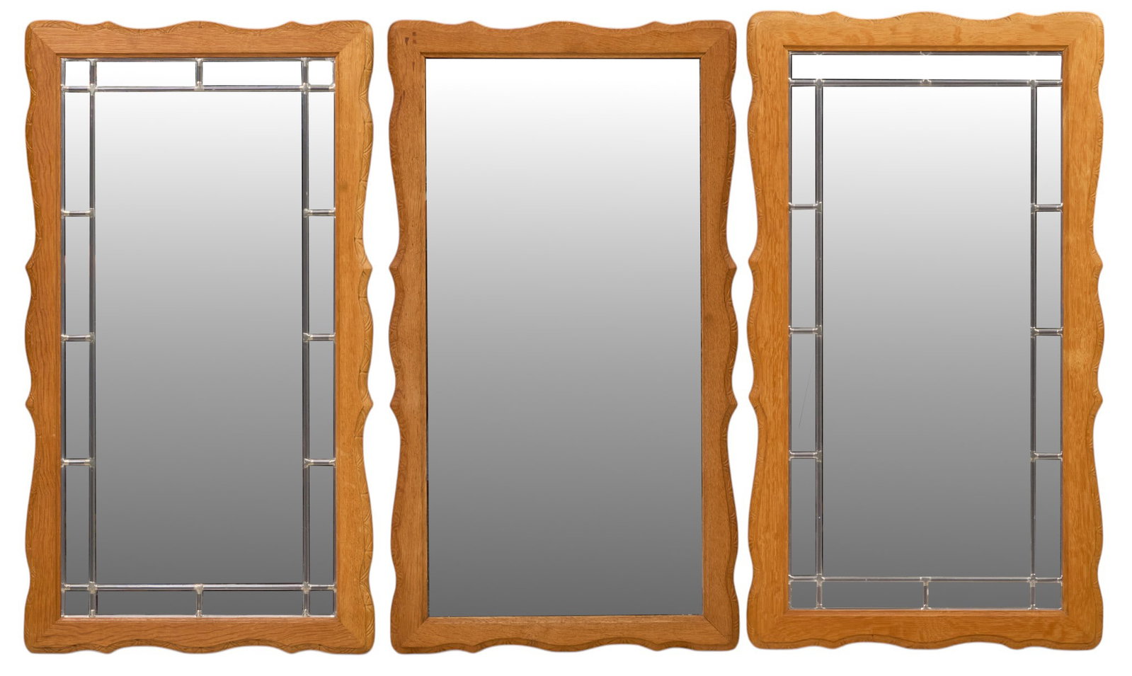 (3) Danish Mid-Century Wooden Mirrors (1 of 2)