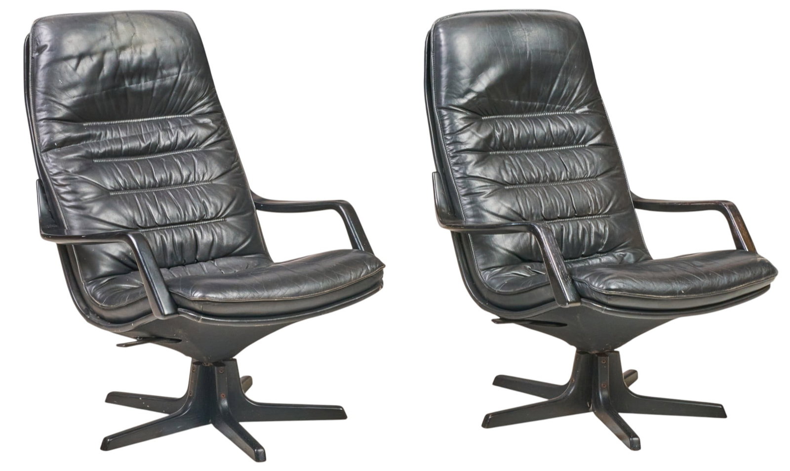 Pair of Danish Mid-Century Leather Armchairs (1 of 3)