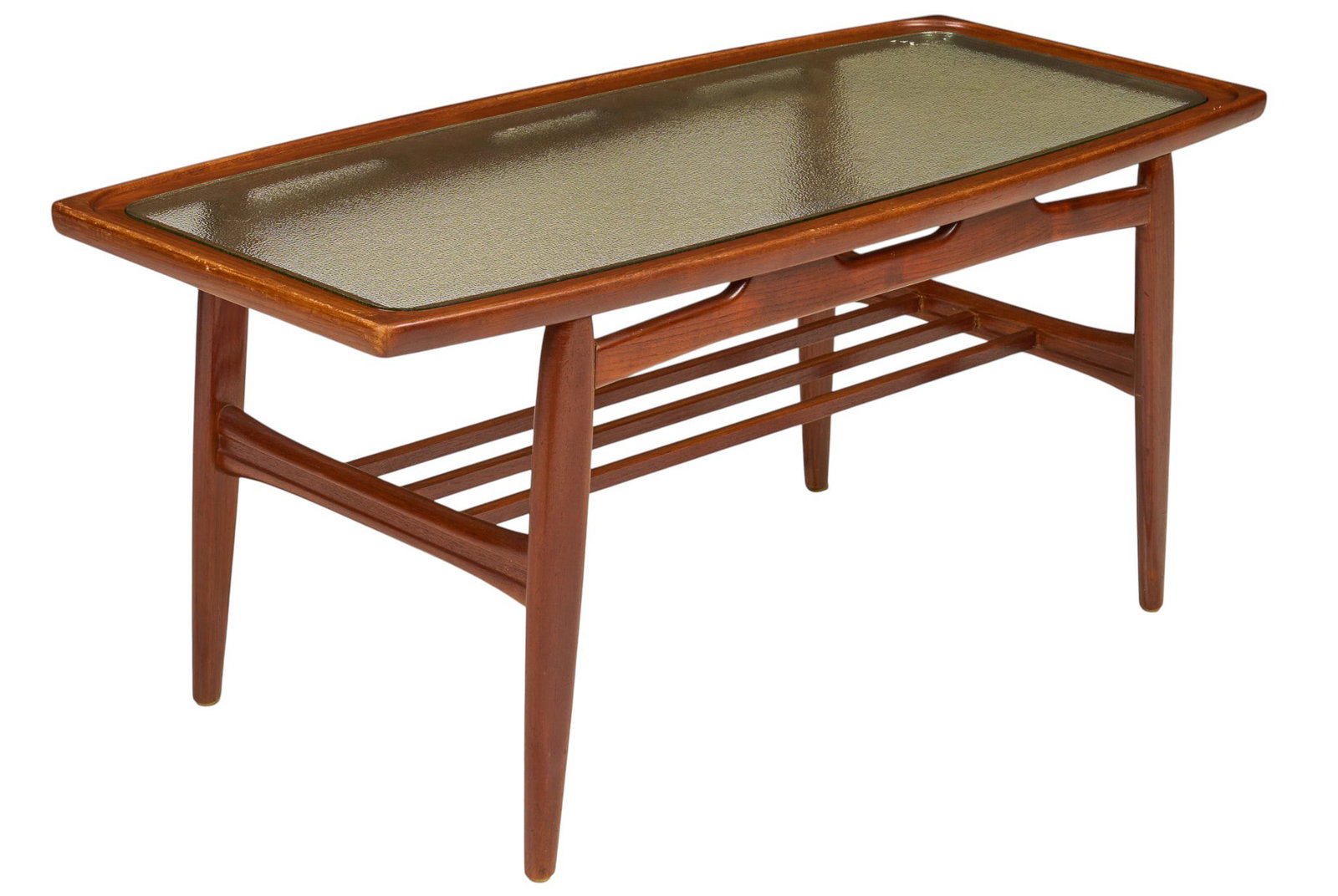 Danish Mid-Century Glass Top Coffee Table (1 of 5)
