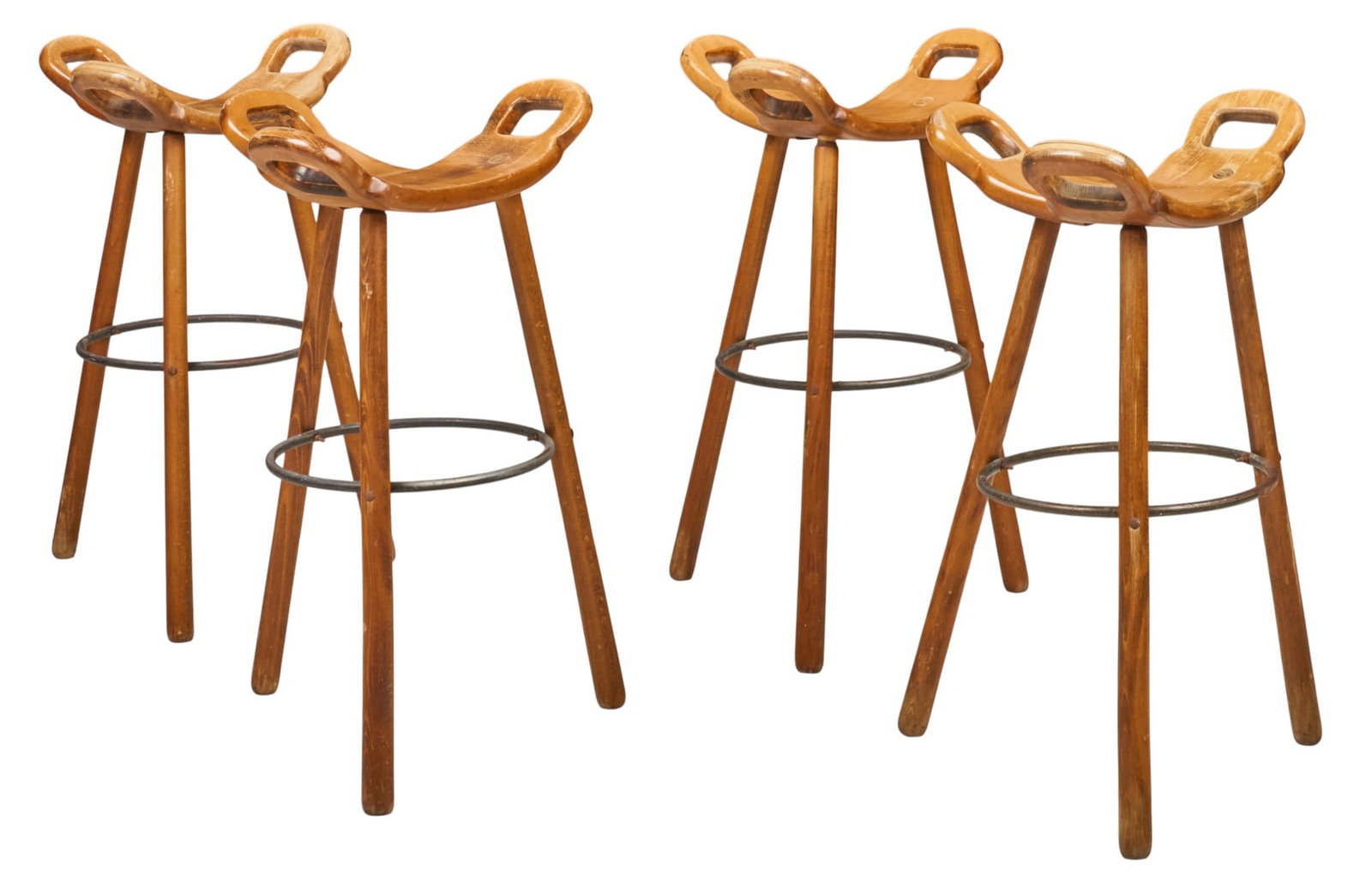 Set of (4) Danish Mid-Century Bar Stools (1 of 3)