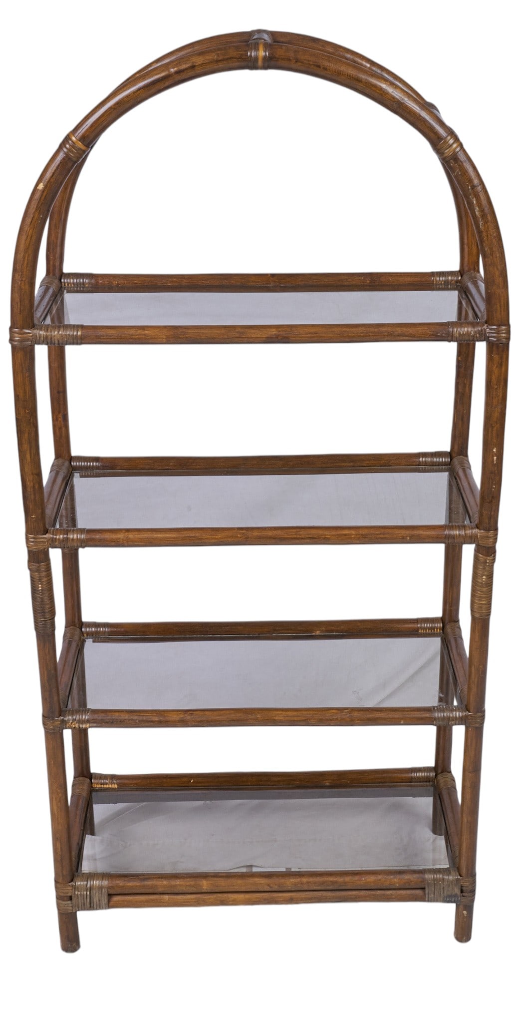 Danish Mid-Century Bentwood Rack: Danish mid-century unit with bentwood frame with glass shelves height 68.5 in. x width 33.5 in. x depth 15 in. 