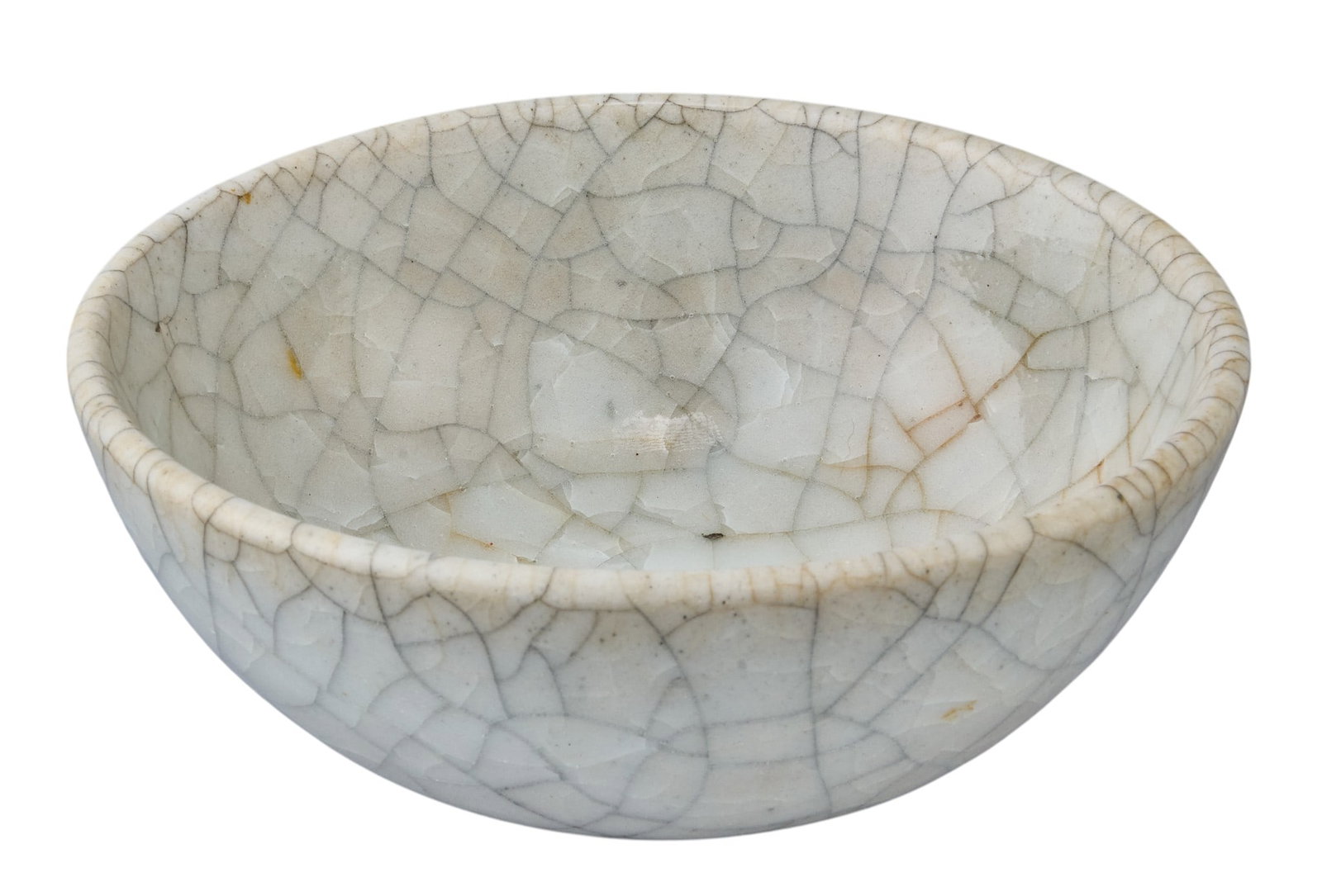 Harding Black, Small Crackle Glaze Bowl, 1955: Harding Black (San Antonio, Texas, 1912-2004), small crackle glaze bowl, incised signature and date on underside, 1955 height 2.25 in. x width 5.25 in. x depth 5.25 in. Provenance: The estate of
