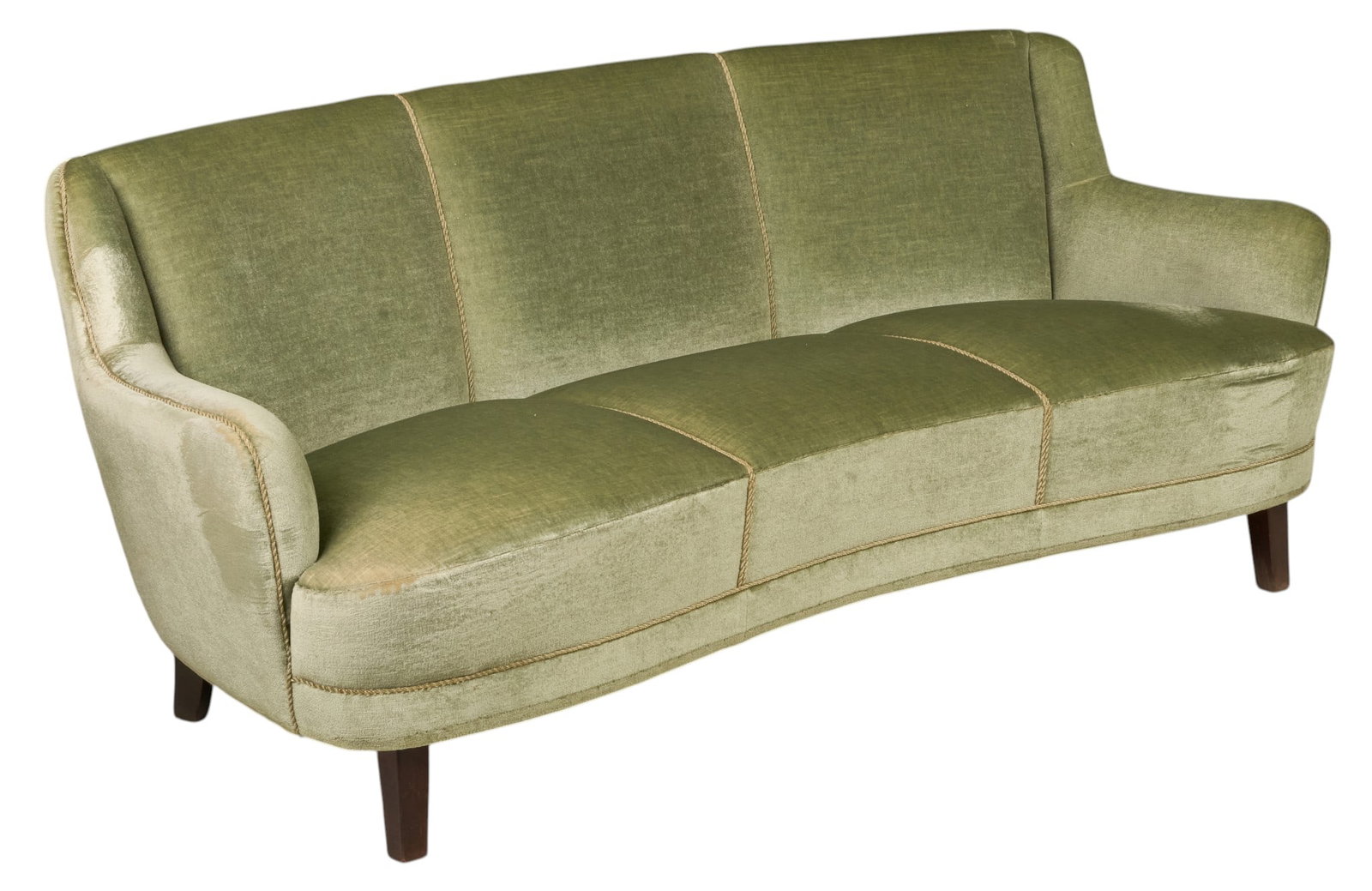 Danish Mid-Century Curved Sofa (1 of 4)