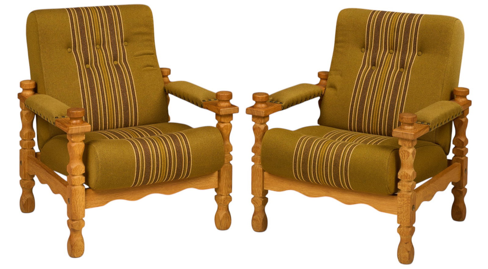 Pair of Henning Kjaernulf Mid-Century Armchairs (1 of 4)