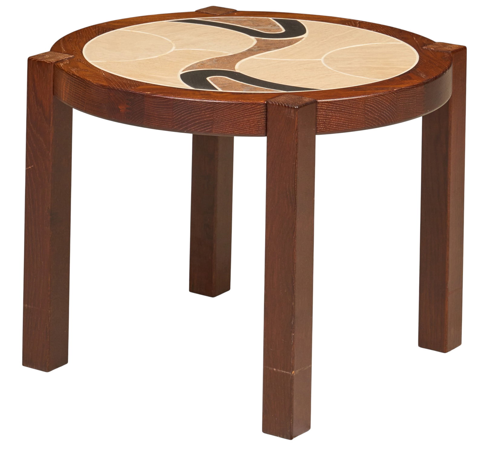 Danish Mid-Century Circular Side Table - 2