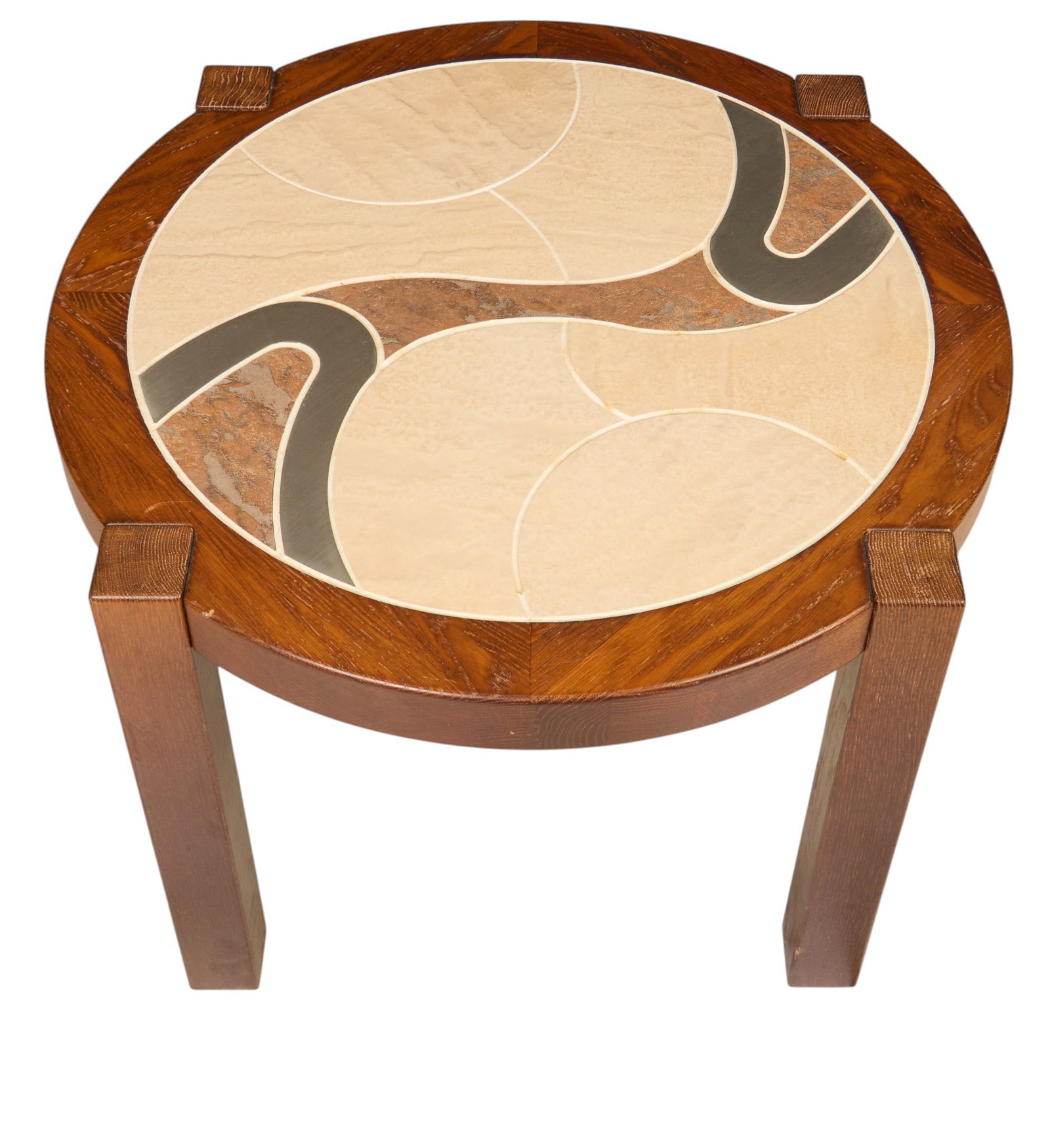 Danish Mid-Century Circular Side Table - 4