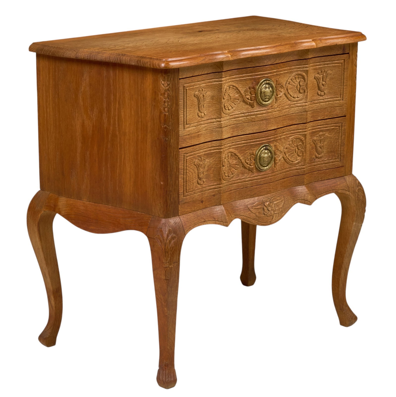 L. Chr. Larsen & Søn Danish Oak Two-Drawer Side Table (1 of 5)