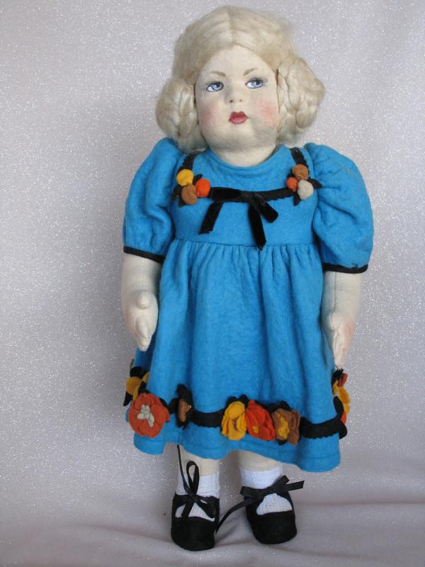 Two vintage dolls:- 1950s Italian thin HP child 54cm, (1 of 5)