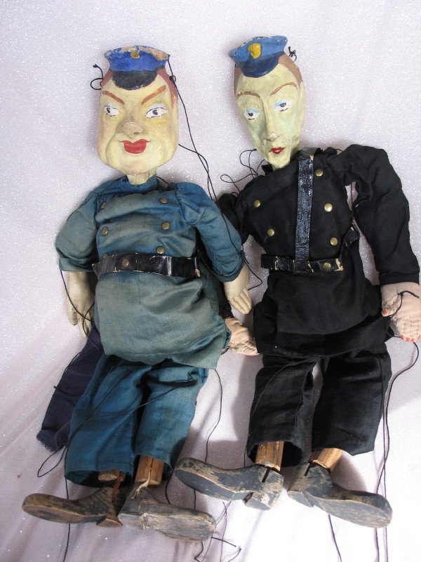 Four Antique USA Marionettes c1900s.  Papier Mache/wood (1 of 4)