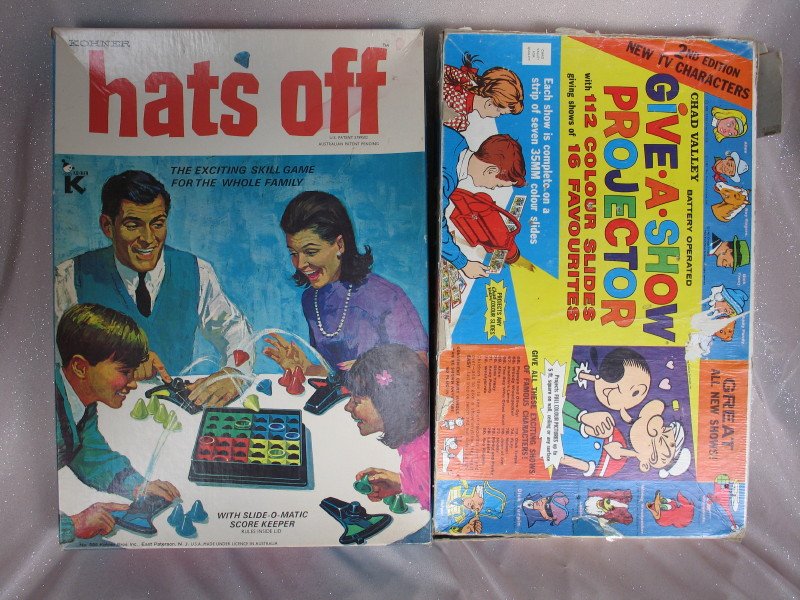 Vintage six boxed Kids Games:- Magic Robot, Chad Valley (1 of 3)