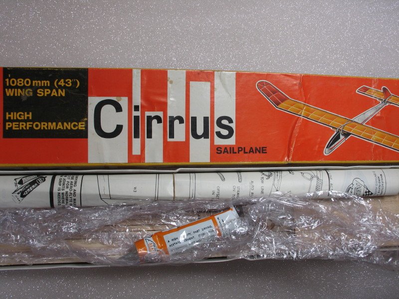 Boxed 1950s Aero-Flyte 'Cirrus Sailplane' model (1 of 2)