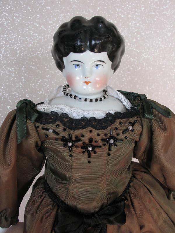 Two flawed German Chinahead dolls:- 48cm 1880s with (1 of 4)