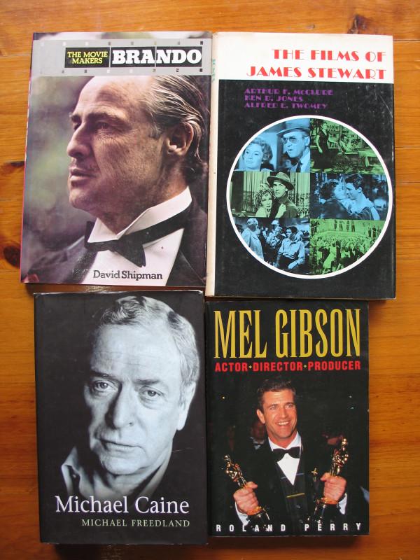 Ten Movie Books.  Mel Gibson, Brando, Caine, Stewart, (1 of 2)