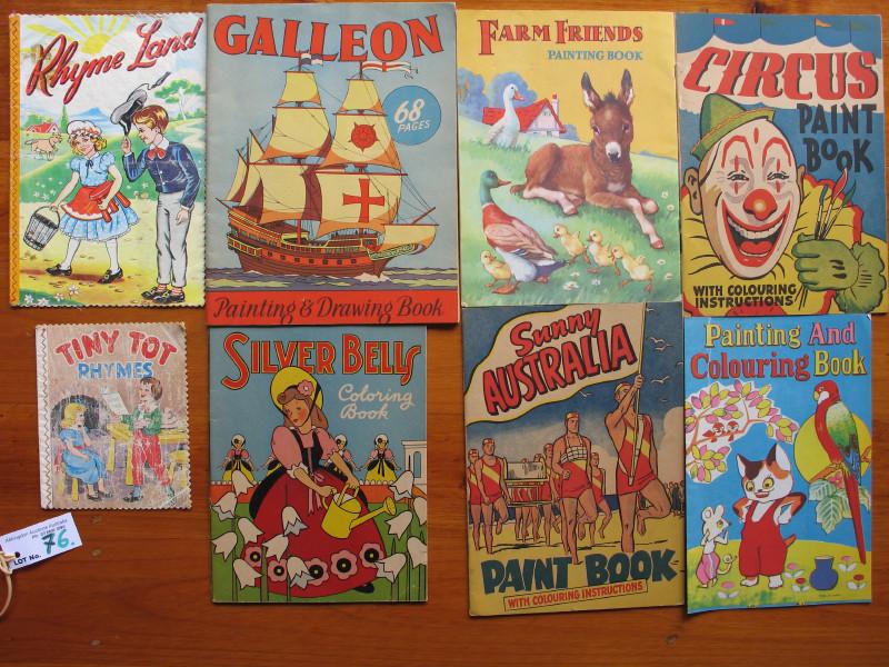 Seventeen vintage Children's Paint/Colouring books:- (1 of 3)