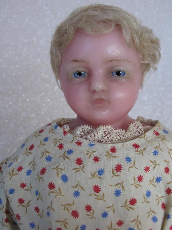 Antique possible Pierotti English poured wax, round (1 of 4)