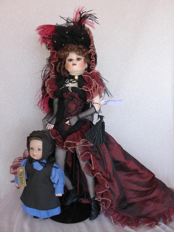 Mixed Dolls/related:- Porcelain LE Gibson Girl 50cm, (1 of 3)