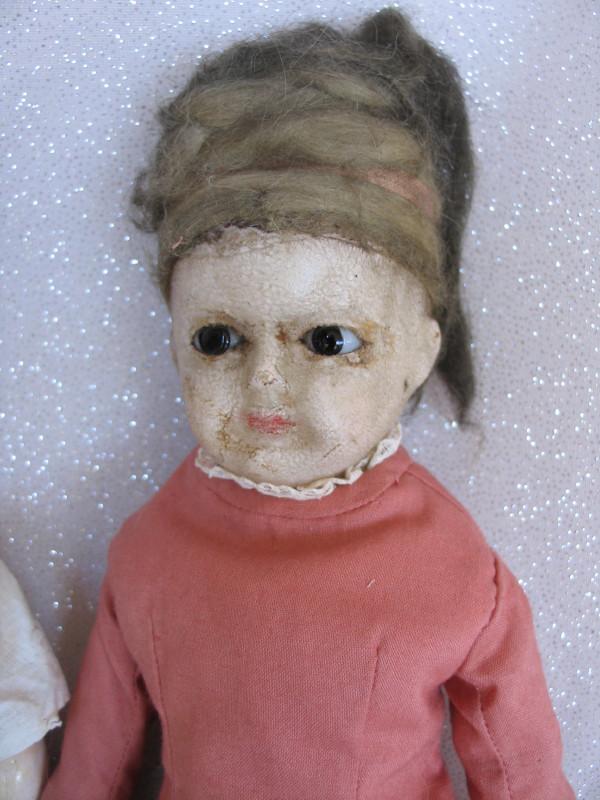 Weary German wax-over papier mache 16" (41cm) c1900s (1 of 2)