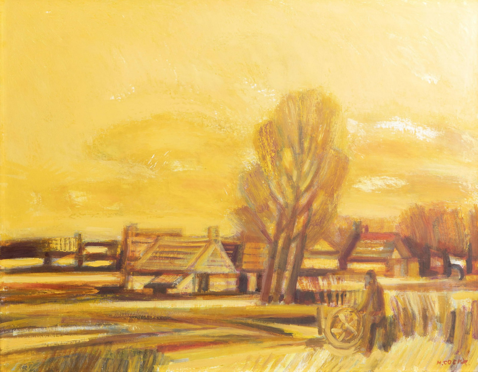 Marcel Cockx (1930-2007): 'Zomer', oil on canvas: Marcel Cockx (1930-2007): 'Zomer', oil on canvas Work: 90 x 70 cm Â Frame: 93,4 x 73 cmÂ The reverse with an exhibition (?) label.