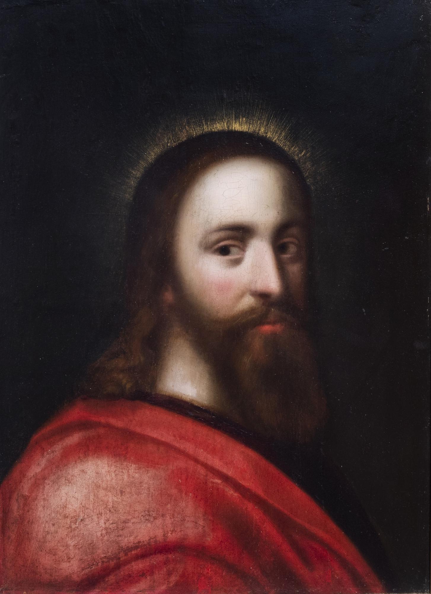 French school: Jesus Christ, oil on panel, 17th C. (1 of 7)