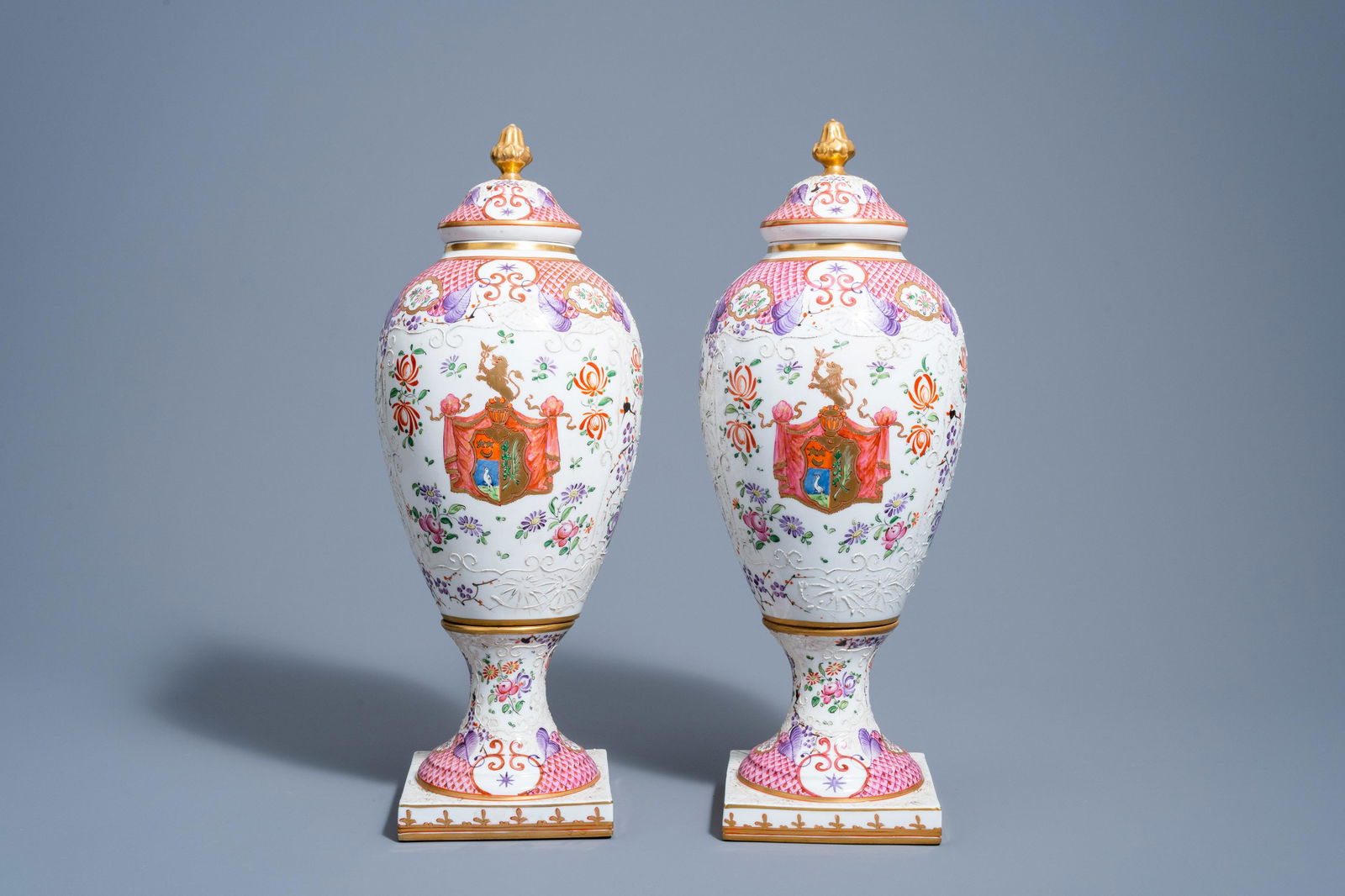 A pair of Samson porcelain Chinese famille rose style (1 of 7)
