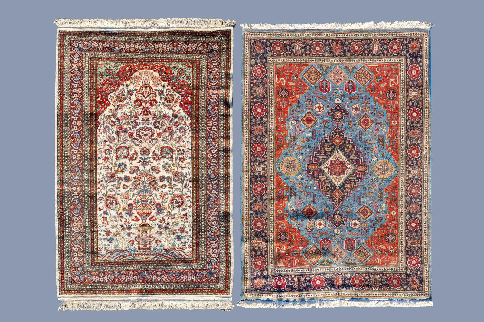 Two Oriental rugs with floral design, a.o. a Sarouk (1 of 7)