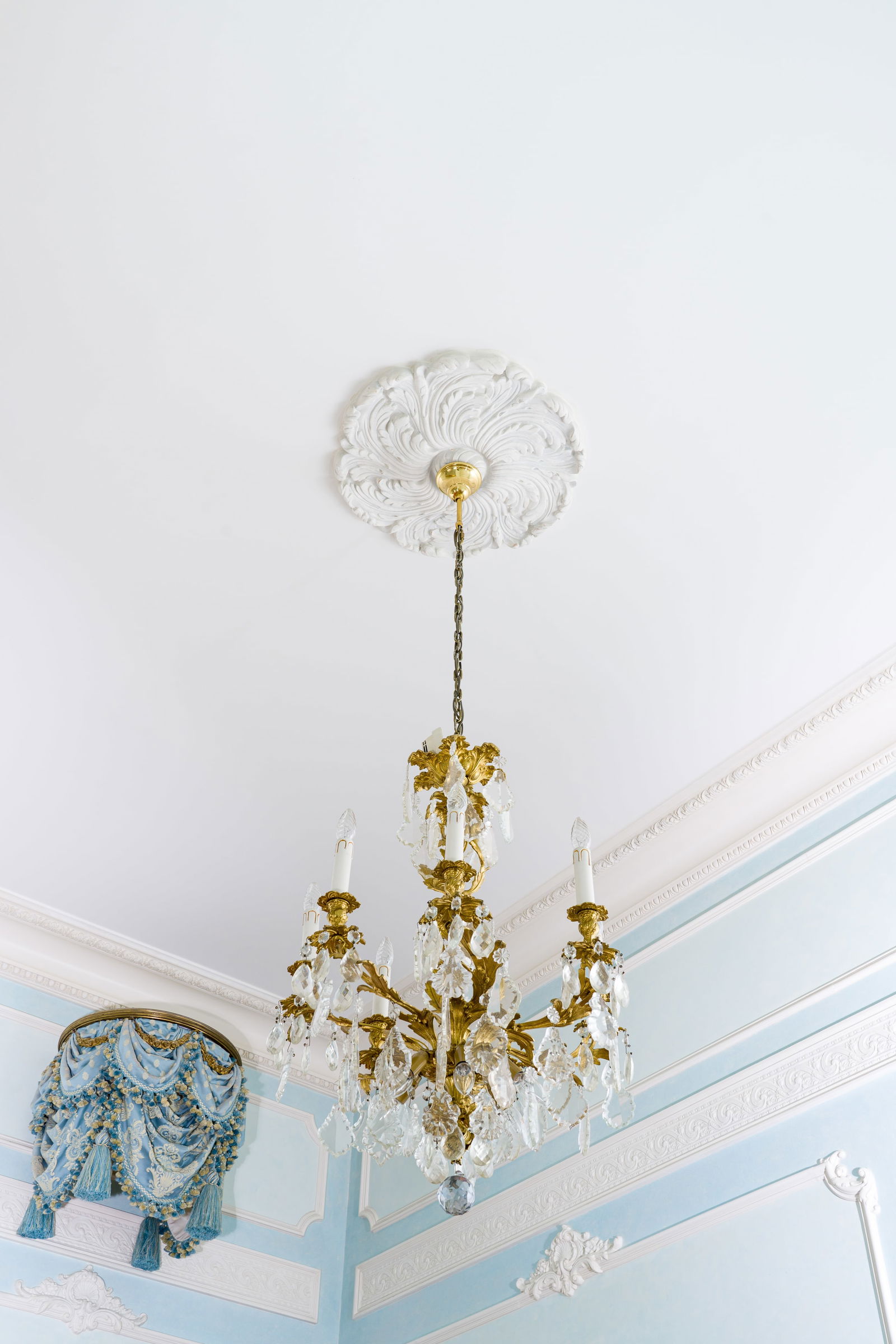 A French gilt bronze and crystal fourteen-light chandelier, ca. 1900 (1 of 5)