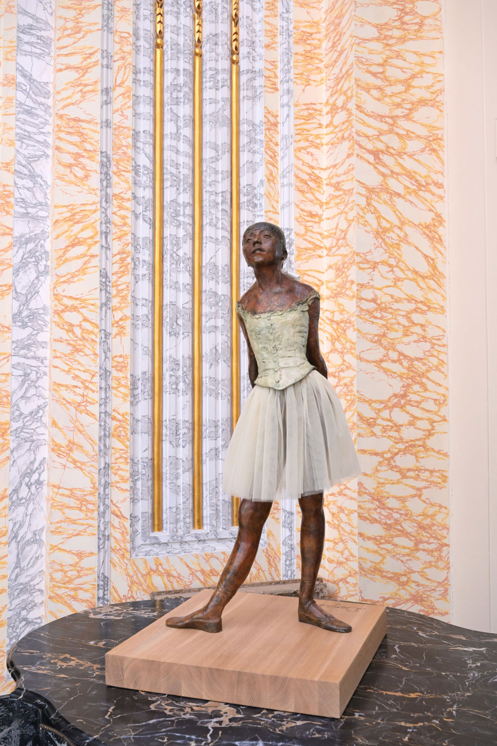 Edgar Degas (1834-1917, after): The little fourteen-year-old dancer, green and brown patinated (1 of 10)