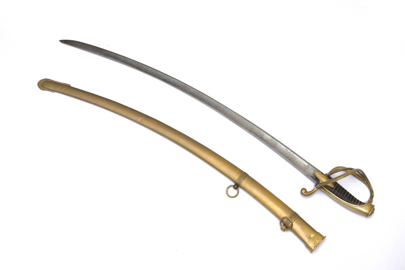 A French Saber With Engraved Blade And Copper Scabbard, 'schnitzler ...