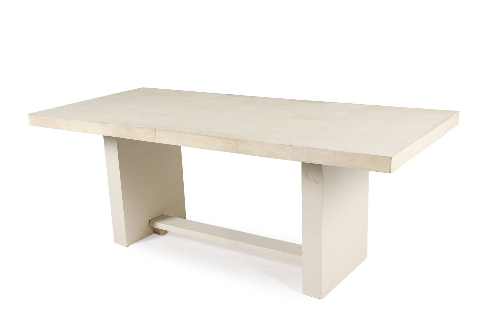 A modernist faux galuchat on wooden table, second half 20th C. (1 of 5)