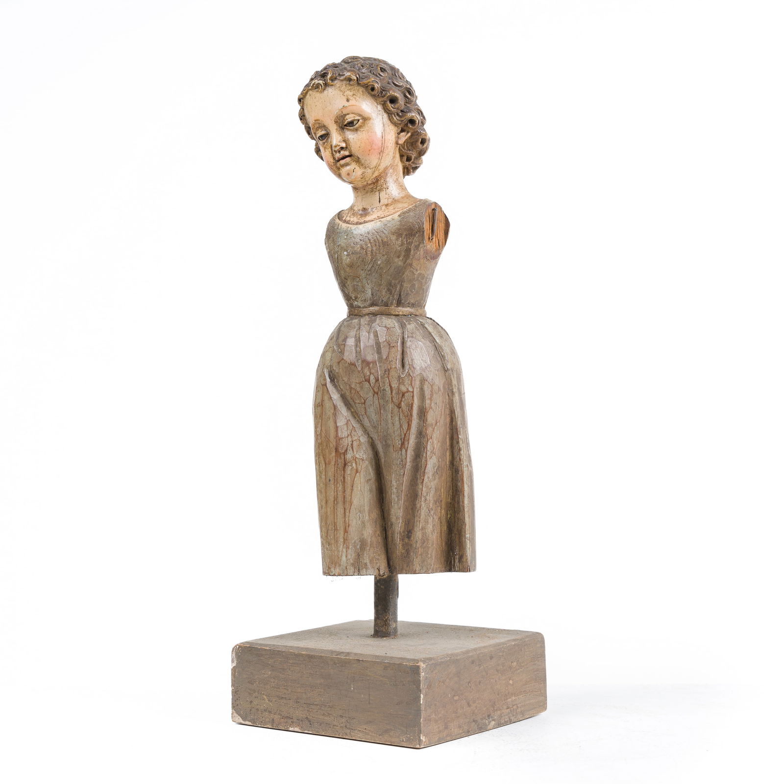 A polychrome wooden sculpture of a 'Santo Niño', Spain or Portugal, 17th C. (1 of 6)