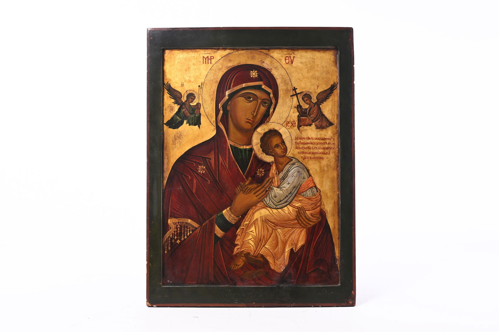 A large Russian orthodox icon, 'Theotokos of the Passion', 19th C. (1 of 4)