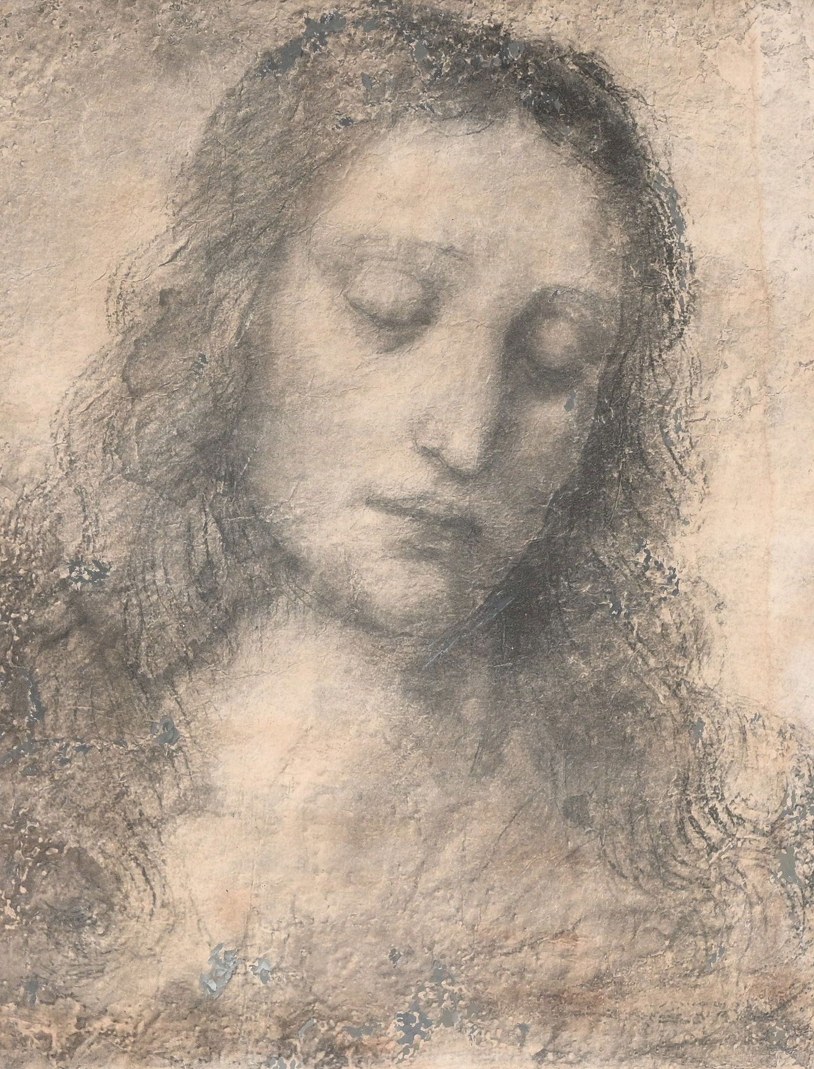 Follower of Leonardo da Vinci (1452-1519): 'Der Erlöser', lithograph, Frans Hanfstaengl (1 of 4)